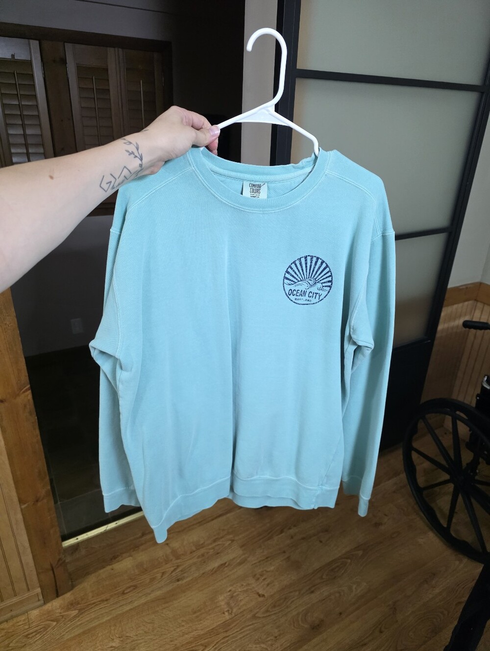 Unisex Light Teal Crewneck Sweatshirt